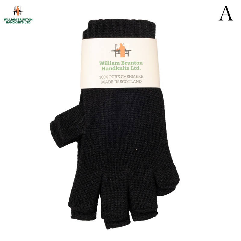 WILLIAM BRUNTOM [ꥢ ֥ȥ] - PLY FINGERLESS GLOVE -100% PURE CASHMERE - 5COL.