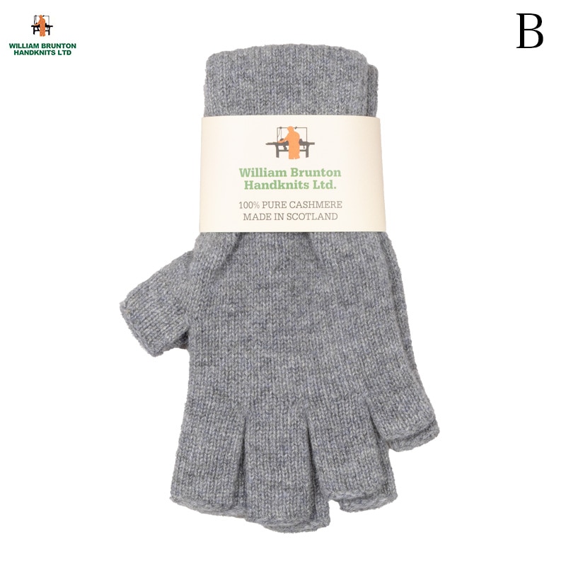 WILLIAM BRUNTOM [ꥢ ֥ȥ] - PLY FINGERLESS GLOVE -100% PURE CASHMERE - 5COL.