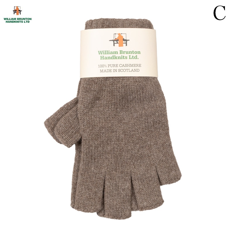 WILLIAM BRUNTOM [ꥢ ֥ȥ] - PLY FINGERLESS GLOVE -100% PURE CASHMERE - 5COL.