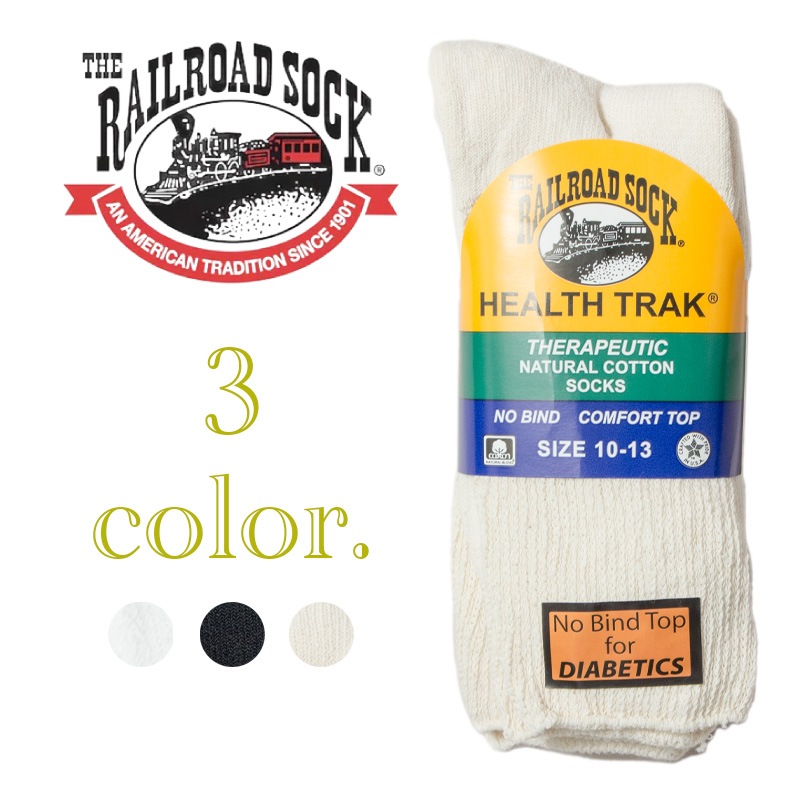 RAILROAD SOCK [쥤 å] - PACK DIABETICS/HELTH TRAK THERAPEUTIC 2P SOCKS / 3col.
