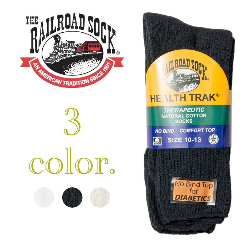 RAILROAD SOCK [쥤 å] - PACK DIABETICS/HELTH TRAK THERAPEUTIC 2P SOCKS / 3col.