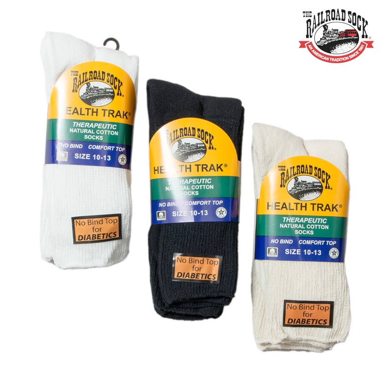RAILROAD SOCK [쥤 å] - PACK DIABETICS/HELTH TRAK THERAPEUTIC 2P SOCKS / 3col.