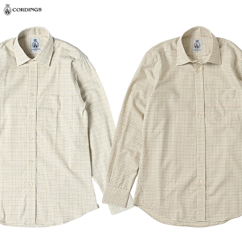 CORDINGS �ڥ����ǥ��󥰥��� - FINE TATTERSALL SHIRT - 2COL.