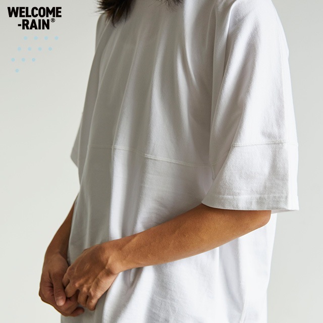 WELCOME RAIN [륫 쥤] - NO SHOULDER HALF SLEEVE T-SHIRT / 3COL.