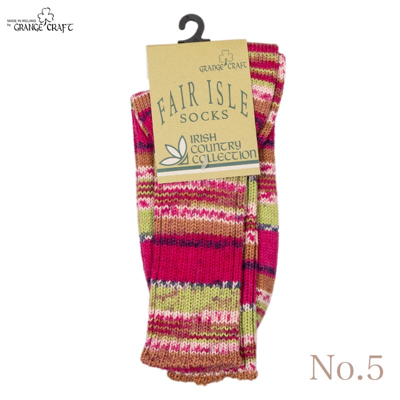 GRANGE CRAFT [����󥸥�����ե�] - FAIRISLE WOOL SOCKS  / 6Col.