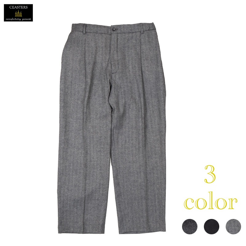 CEASTERS [�����ƥ�] - 1P WIDE EASY TROUSERS - 3COL.