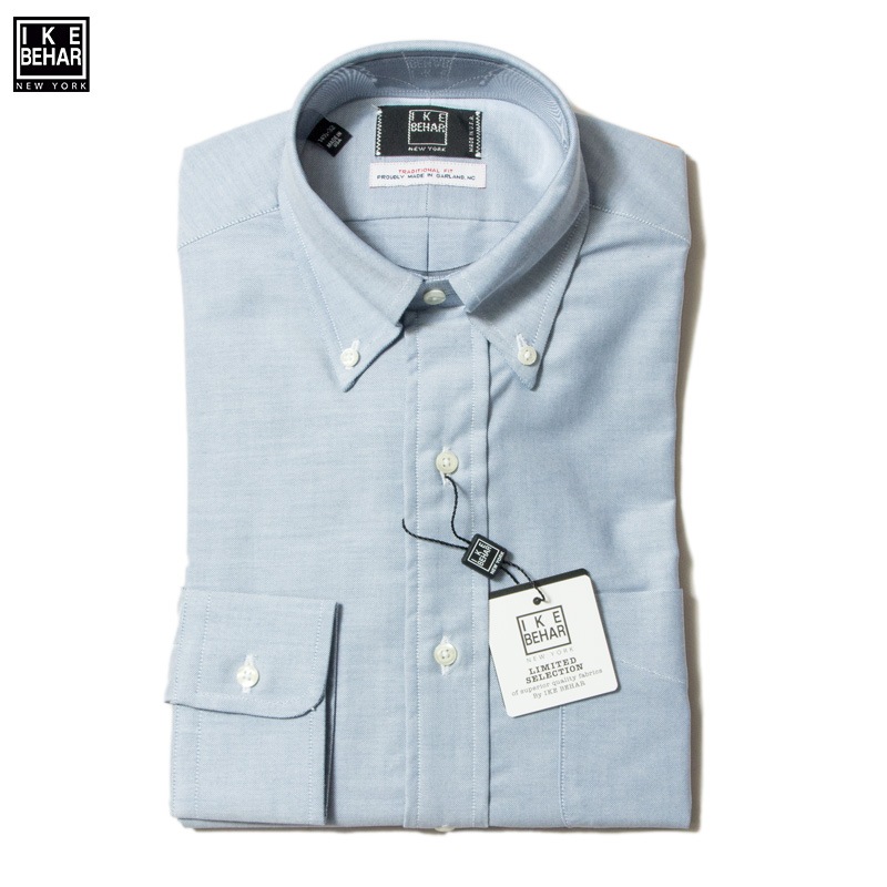 IKE BEHAR [ ١ϡ] - OXFORD B.D SHIRT - TRADITIONAL FIT / BLUE