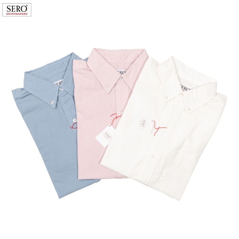 SERO [] - SHORT SLEEVE B.D. SHIRT - GARMENT DYE - 3COL.