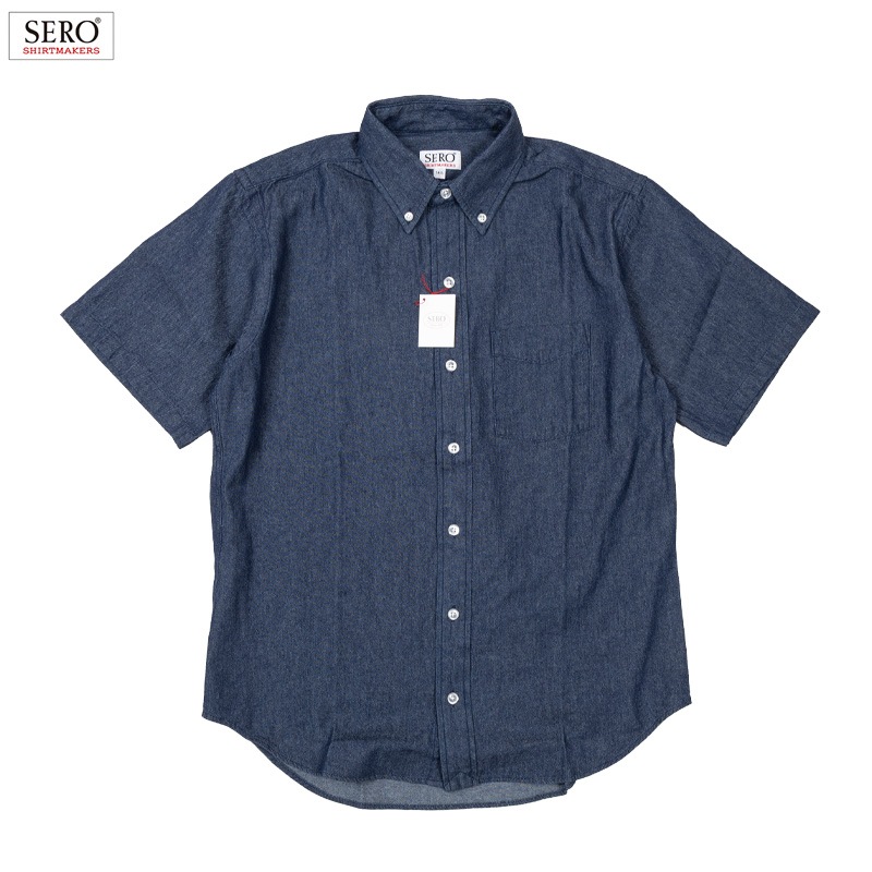 SERO [] - SHORT SLEEVE B.D. SHIRT - 5.5oz DENIM - INDIGO