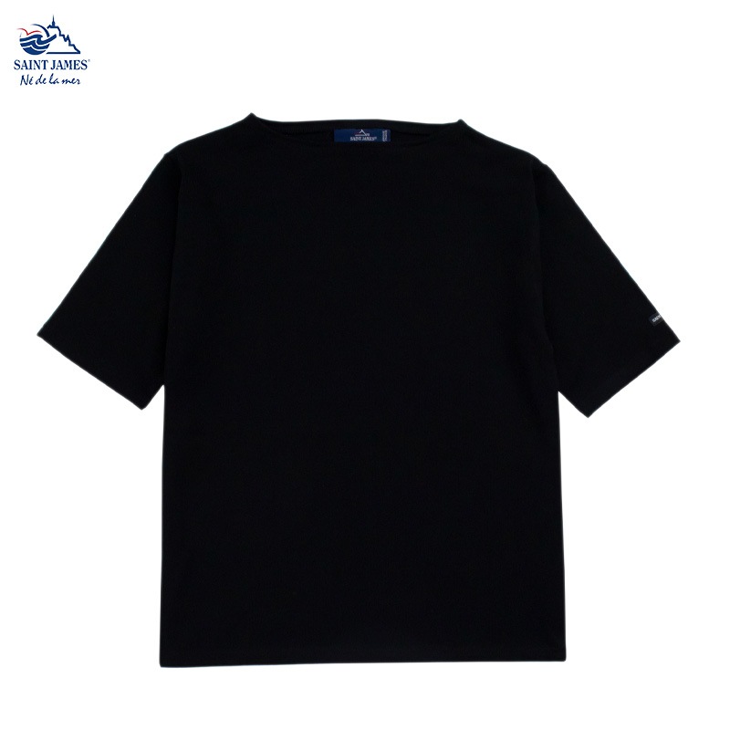 Saint James [ȥॹ] - OUESSANT SHORT SLEEVE SHIRTS - NOIRι