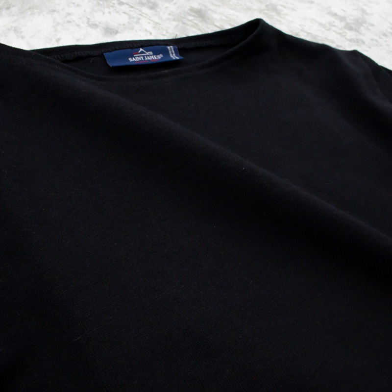 Saint James [ȥॹ] - OUESSANT SHORT SLEEVE SHIRTS - NOIRι