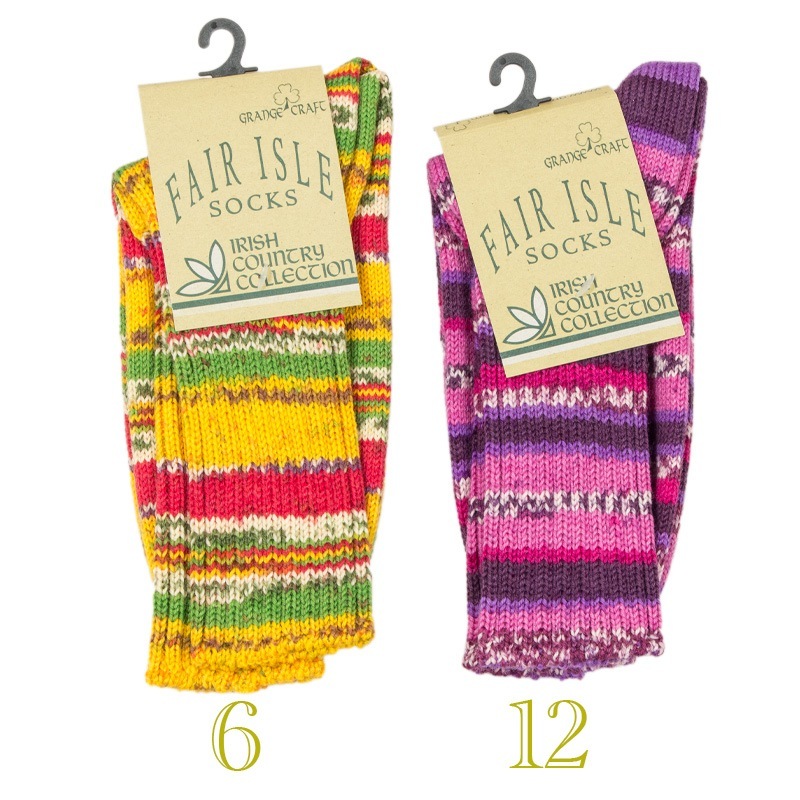 GRANGE CRAFT [󥸥ե] - FAIRISLE WOOL SOCKS  / 9Col.