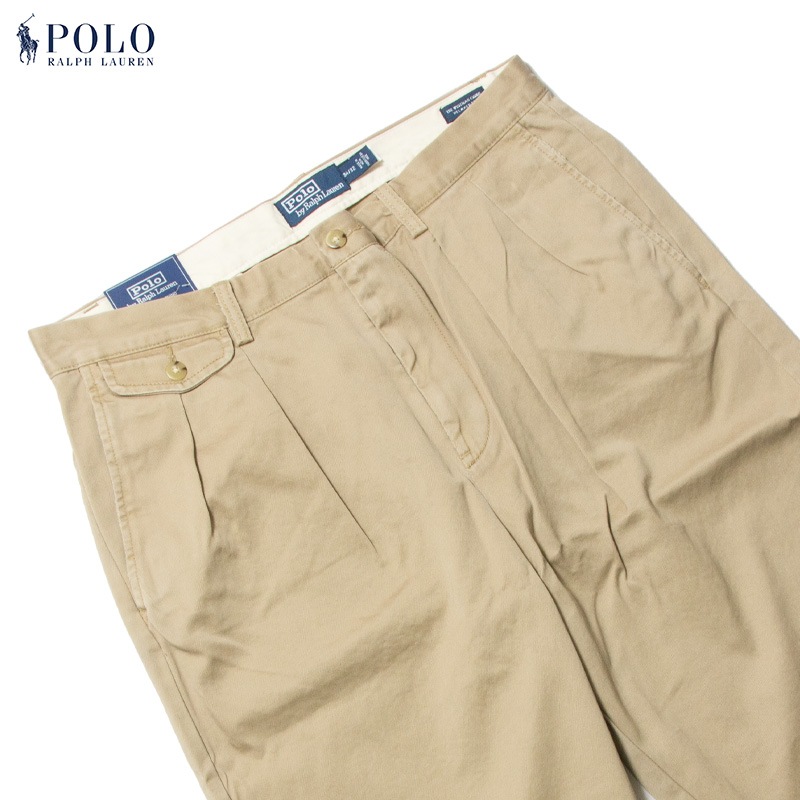 RESTOCKPOLO RALPH LAUREN ڥݥե- WHITMANCHINO-PLEATED CHINO - KHAKI