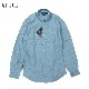 POLO RALPH LAUREN ڥݥե- CUSTOM FIT BUTTON DOWN CHAMBRAY SHIRT / BLUE