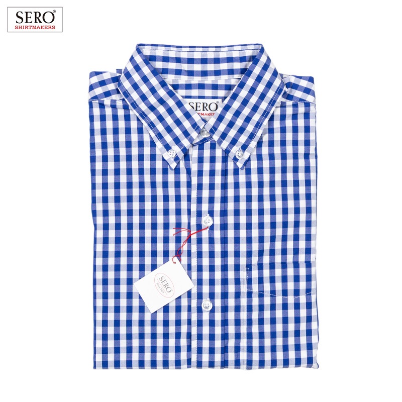 SERO [] - L/S B.D. SHIRTS - GINGHAM - BLUE / WHITE