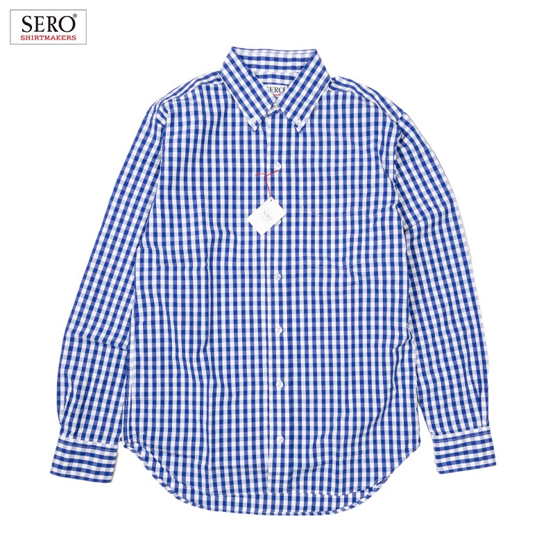 SERO [] - L/S B.D. SHIRTS - GINGHAM - BLUE / WHITE