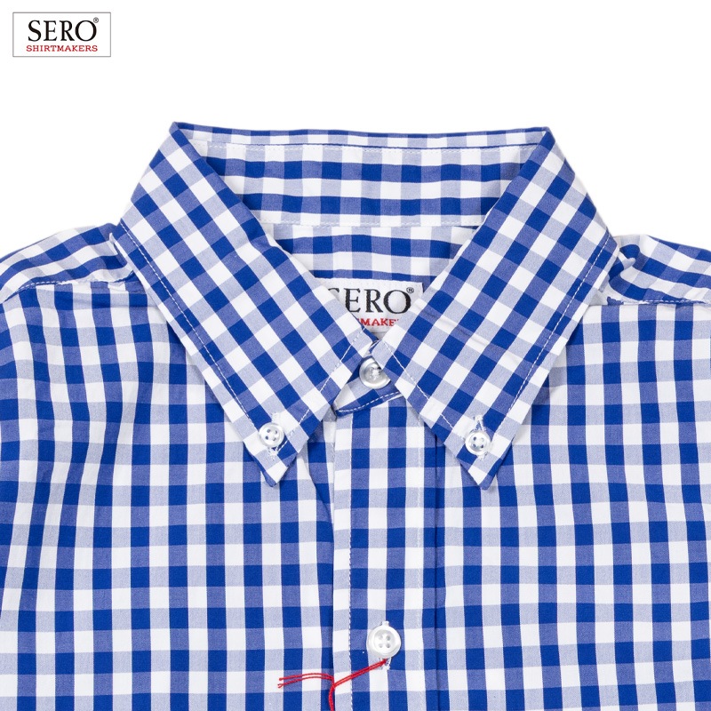 SERO [] - L/S B.D. SHIRTS - GINGHAM - BLUE / WHITE