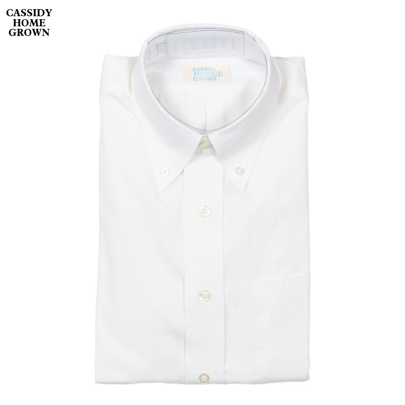 CASSIDY HOME GROWN [㥷ǥۡ॰] - PINPOINT OX BD SHIRT - WHITE