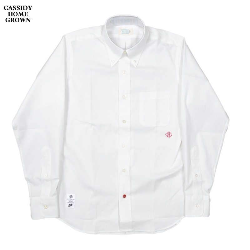 CASSIDY HOME GROWN [㥷ǥۡ॰] - PINPOINT OX BD SHIRT - WHITE