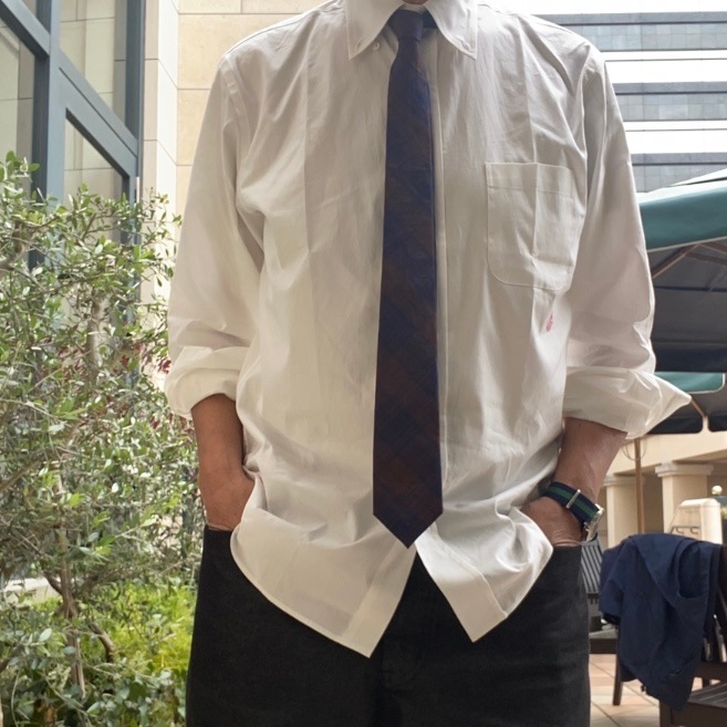 CASSIDY HOME GROWN [㥷ǥۡ॰] - PINPOINT OX BD SHIRT - WHITE