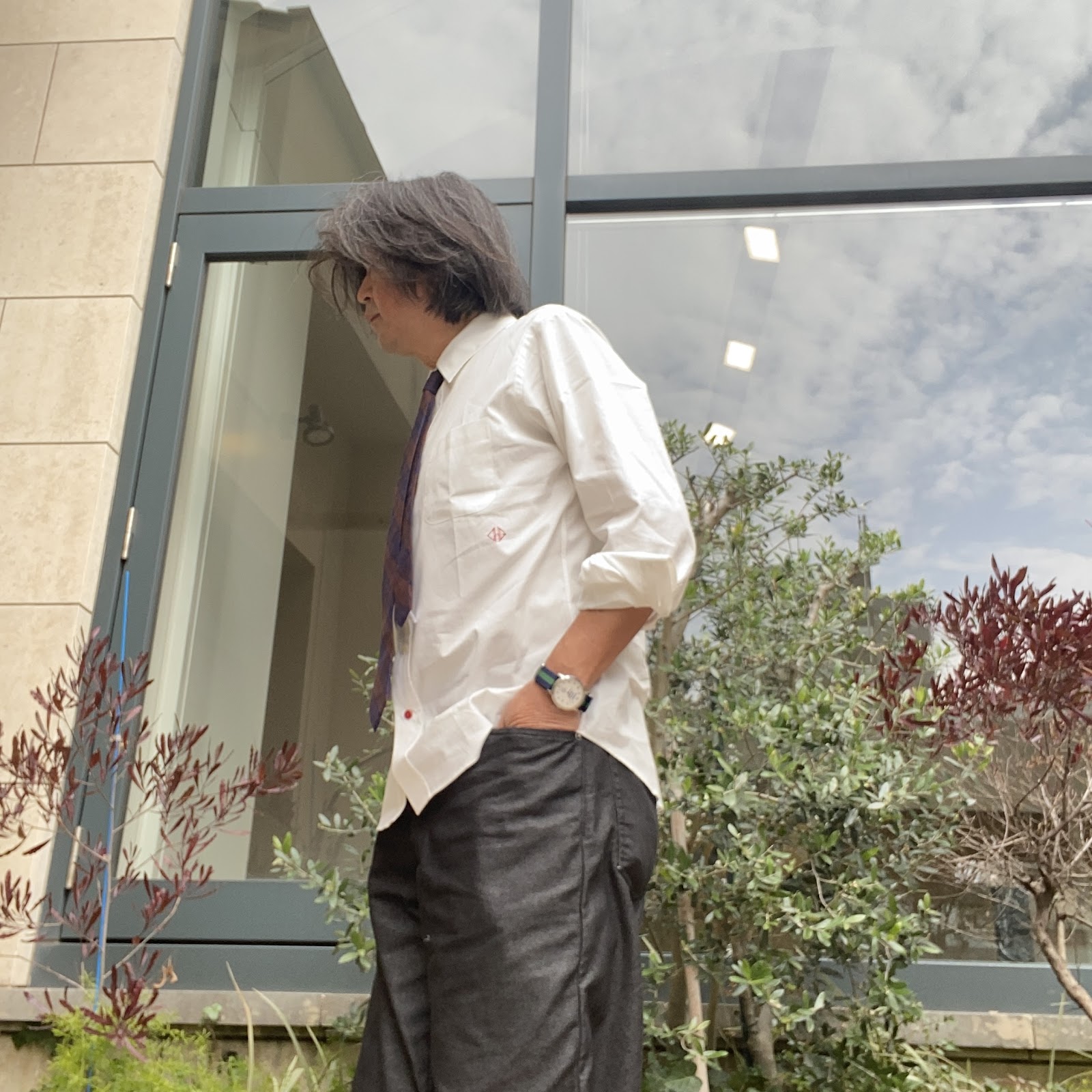 CASSIDY HOME GROWN [㥷ǥۡ॰] - PINPOINT OX BD SHIRT - WHITE