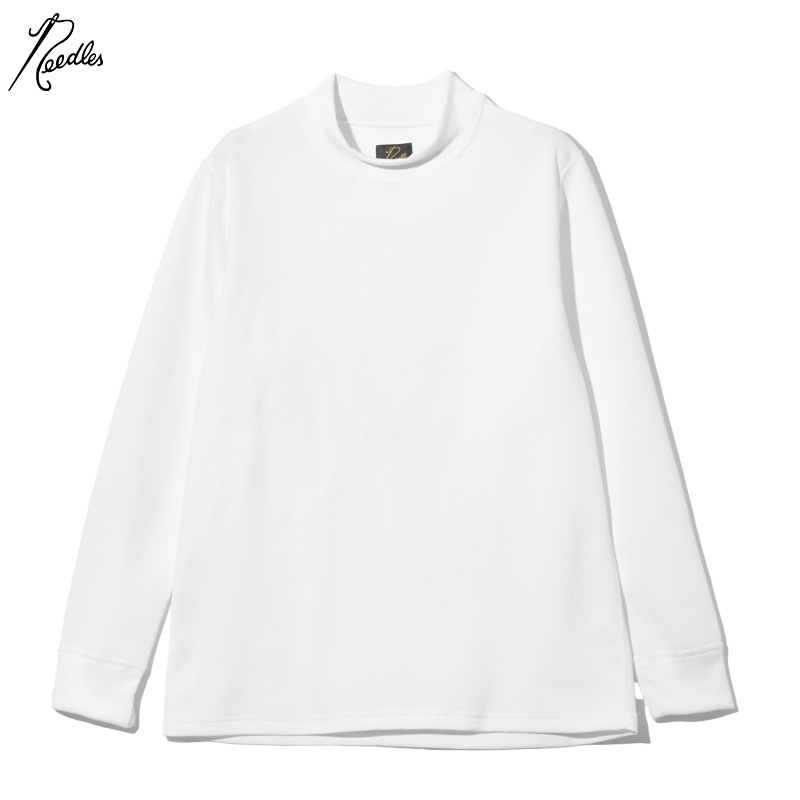 NEEDLES[ˡɥ륹] - L/S Mock Neck Tee - Poly Wa&#64260;e Jersey