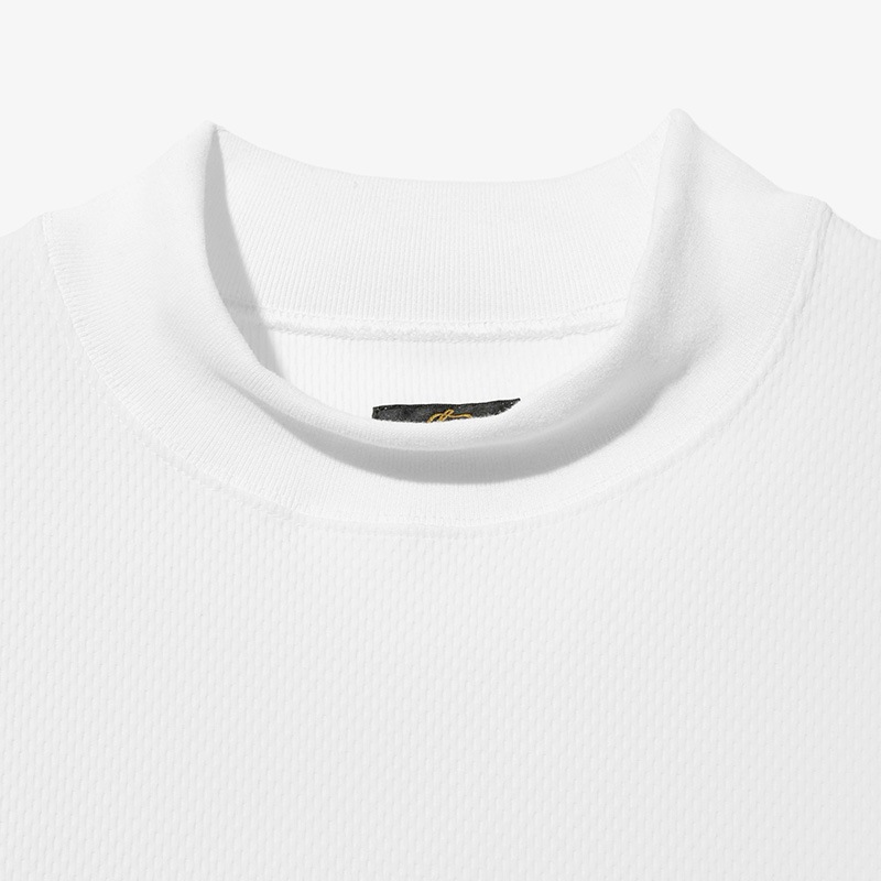 NEEDLES[ˡɥ륹] - L/S Mock Neck Tee - Poly Wa&#64260;e Jersey
