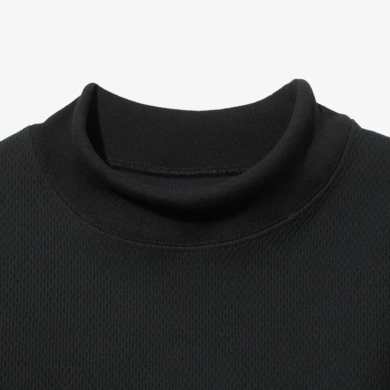 NEEDLES[ˡɥ륹] - L/S Mock Neck Tee - Poly Wa&#64260;e Jersey