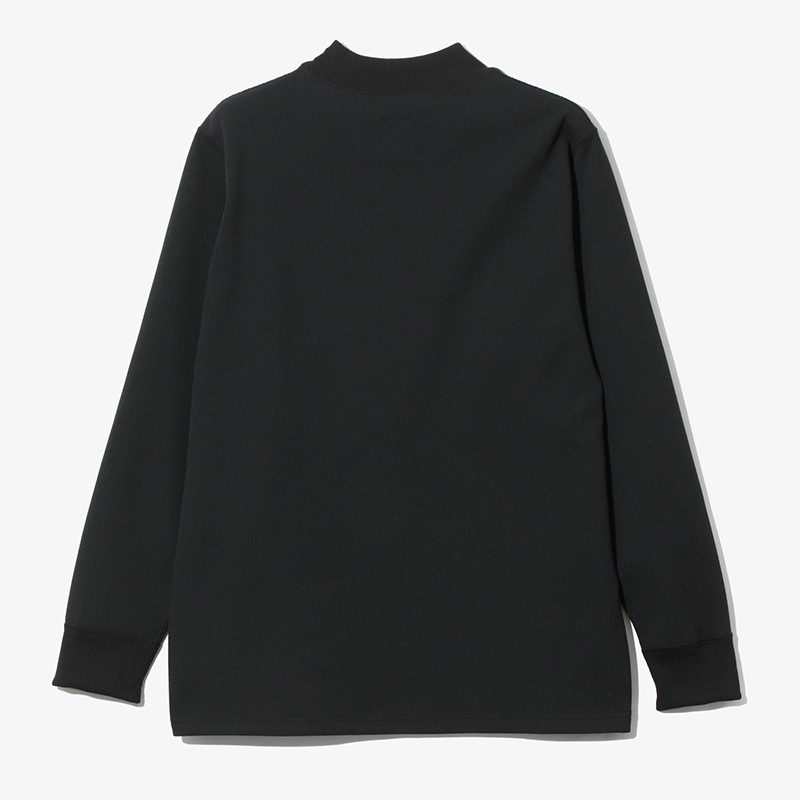 NEEDLES[ˡɥ륹] - L/S Mock Neck Tee - Poly Wa&#64260;e Jersey