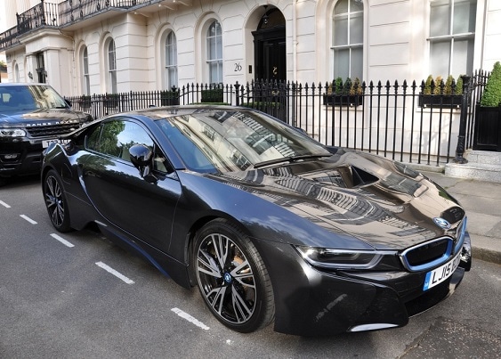 1/24 BMW i8 艶消し黒 マットブラック 梱包サイズ80 | ミニカー,車