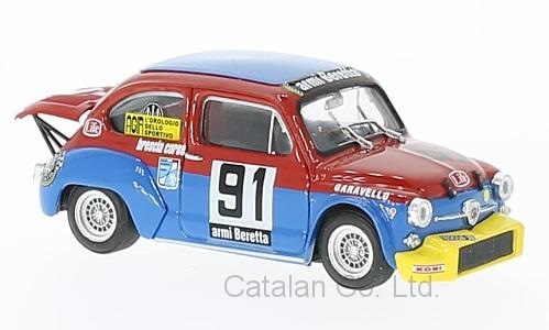 FIAT ABARTH 1000 モノミッレ1/43 ソリド社製当時物 1/43 フィアット アバルト Fiat Abarth 1000 No.91 Scuderia Brescia