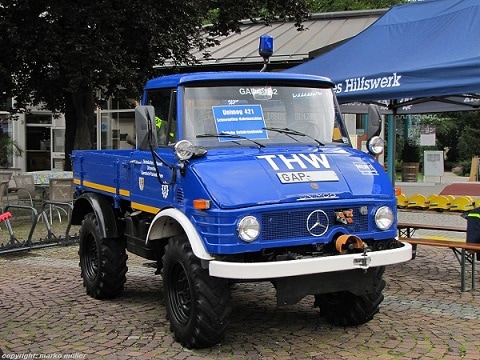 1/87 メルセデス ウニモグ Mercedes Unimog U 406 THW 梱包サイズ60
