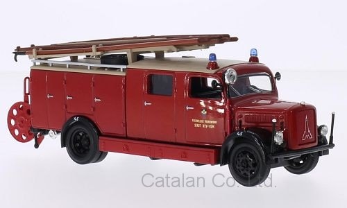 マギルスはしご消防車ミニカー　IVECOMAGIRUS 1/43絶版大型ミニカー 1/43 マギルス 消防車 はしご車 Magirus Deutz S 3000 SLG Freiwillige