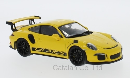 1/43 ポルシェ 黄色 イエロー Porsche 911 991 GT3 RS yellow 1