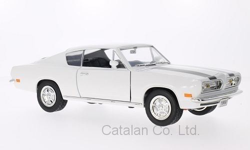 1/18 プリマス バラクーダ 白 黒 ホワイト ブラック Plymouth