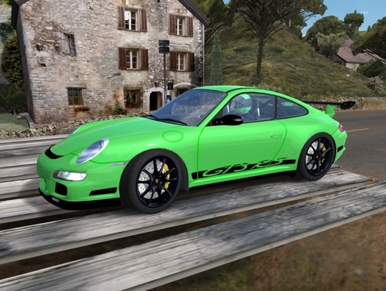 1/18 ポルシェ Porsche 911 997 GTR3 RS 緑 グリーン green Welly 梱包