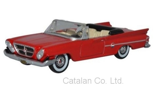 1/87 クライスラー コンバーチブル 赤 レッド Chrysler 300 Convertible red 1961 Oxford  梱包サイズ60-ミニカーショップCATALAN