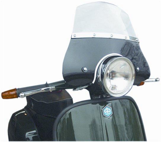 Vespa ベスパ 風防 スクリーン 215x425mm PX P 黒 ブラック