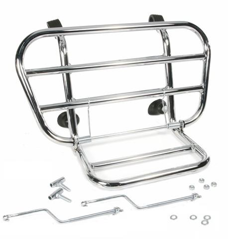 ベスパ スモールボディ用　クッピーニ　フロントキャリア　イタリア製 Cuppini フロントキャリア メッキ Vespa 50/100/125ET3 : BENE RICAMBI