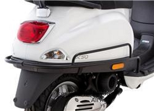 Vespa ベスパ クラッシュバー リア サイドバンパー LX S F.A. 黒 