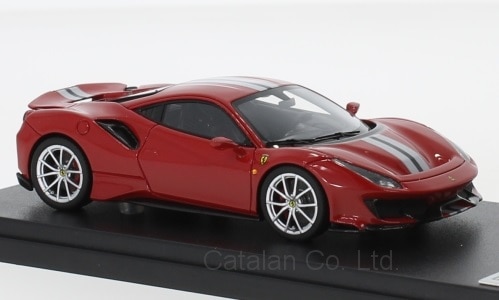 1/43 フェラーリー ピスタ 赤 銀 レッド シルバー Ferrari 488 Pista