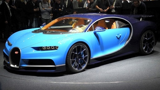 1/43 ブガッティ シロン 青 ブルー Bugatti Chiron blue 2016 1:43