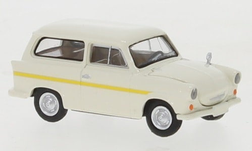 1/87 ȥХ ơ若  ۥ磻 Brekina Trabant P 50 station wagon white yellow 1960 1:87 񥵥60