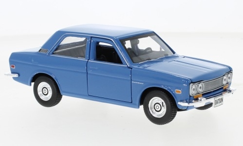 1/24 日産 ダットサン ブルーバード 青 ブルー Maisto Datsun 510 blue