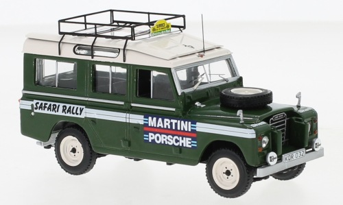 1/43 ランドローバー シリーズ2 ポルシェ マルティニ サファリ ラリー IXO Land Rover Series II 109 RHD ...