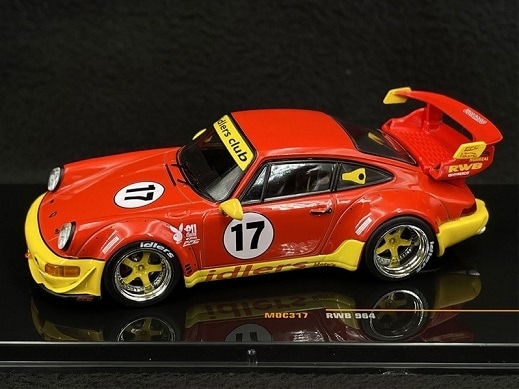 1/43 ポルシェ 赤 黄色 レッド イエロー IXO Porsche 911 964 RWB red