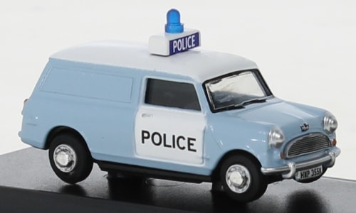 BMC Genuine Parts Van ミニカー 1/76 ミニクーパー 1/76 ミニ バン 水色 パトカー 警察車輛 Mini Van light blue white