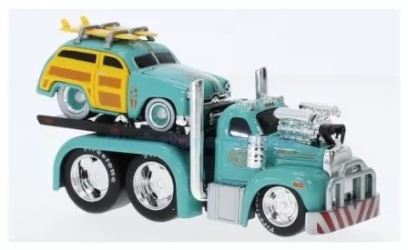 1/64 マック トラック Maisto Mack B-61 Flatbed turquoise 1953 1:64