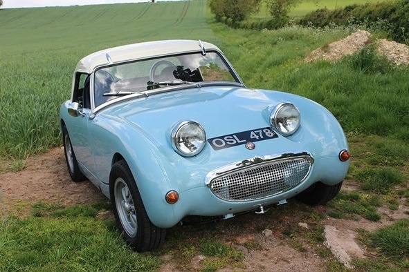 1/76 オースチン ヒーレー スプライト 水色 Mk1 Oxford Austin Healey
