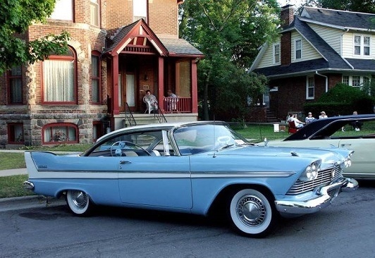 1/18 プリマス フューリー ブルー 青 Plymouth Fury blue white 1958